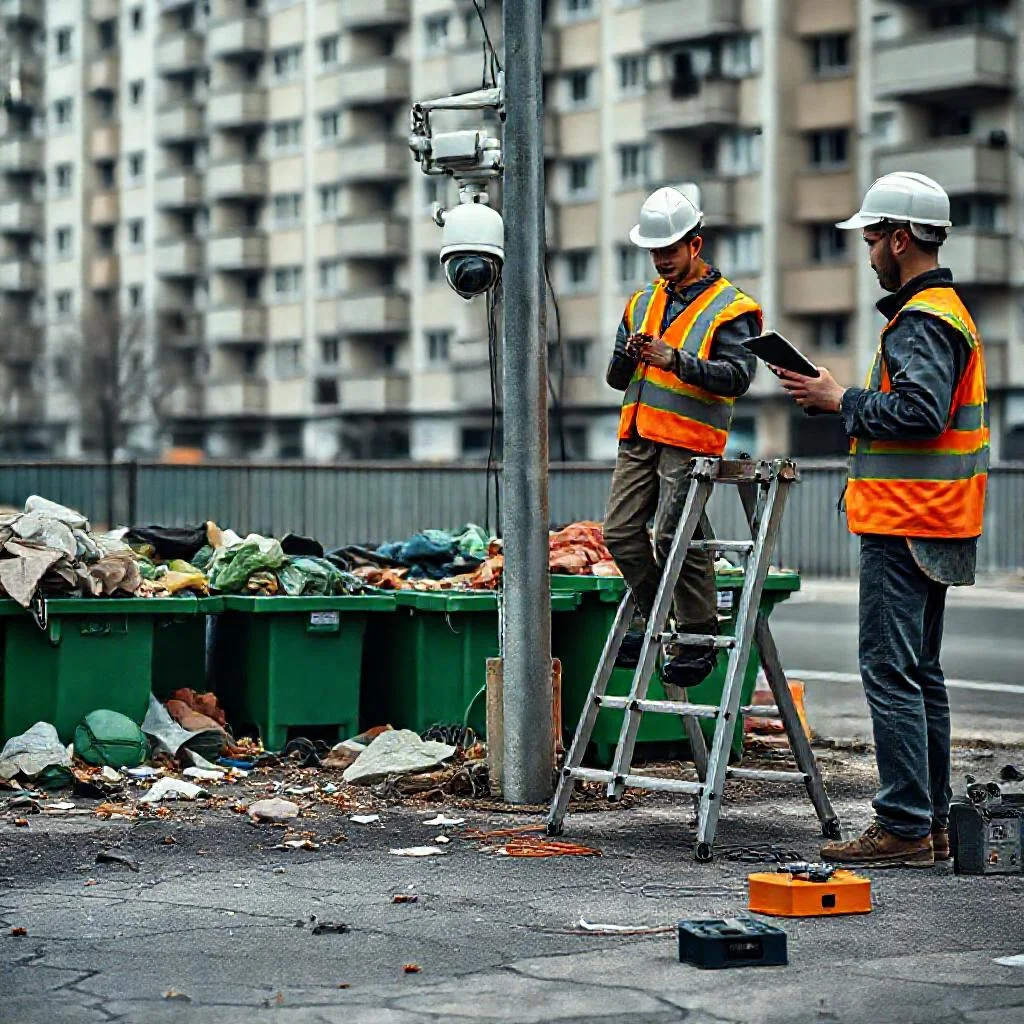 Установка камер видеонаблюдения на проблемных мусорных площадках Иллюстрация к статье: Установка камер видеонаблюдения на проблемных мусорных площадках